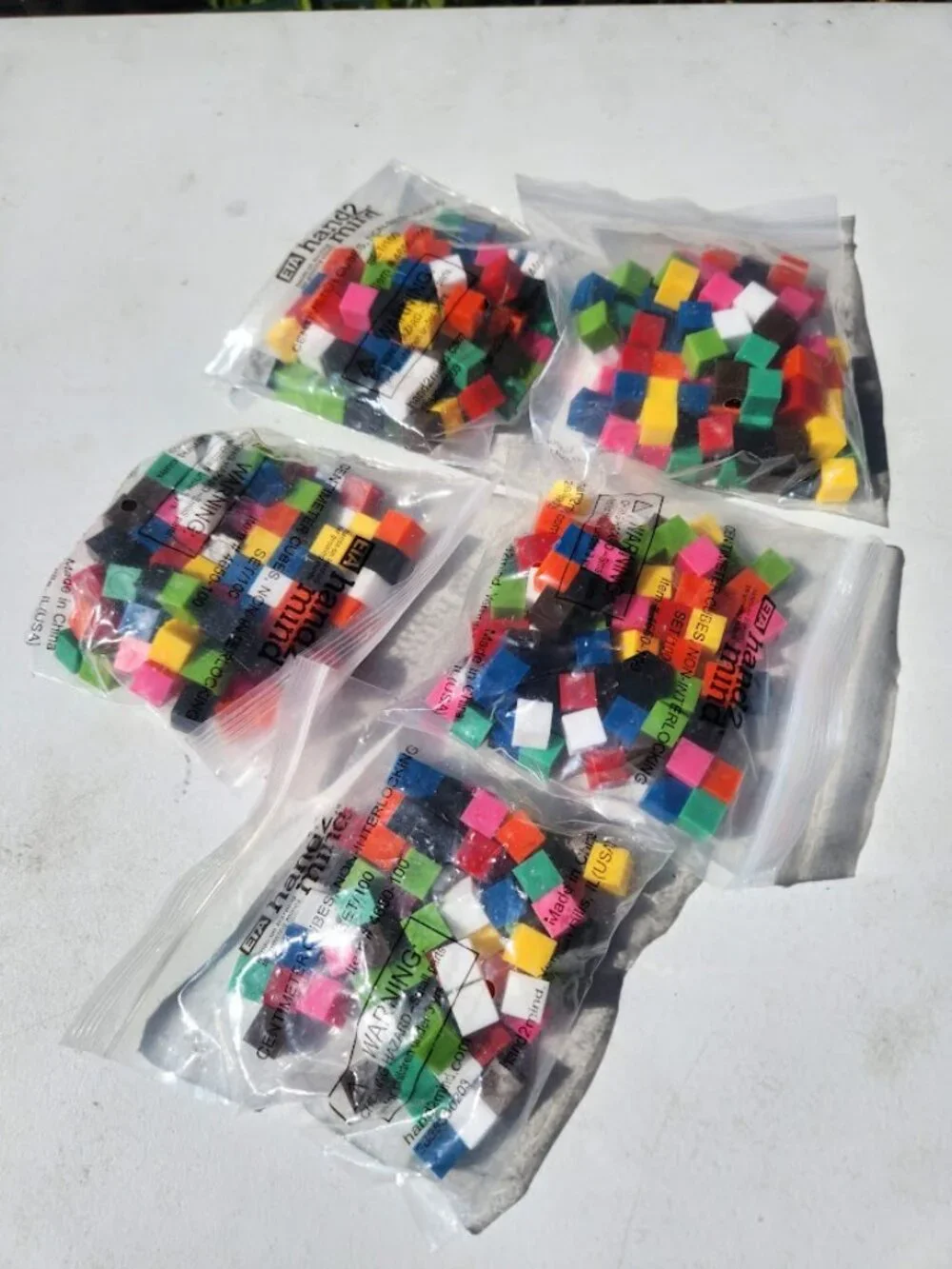 500 1 Centimeter Cubes Counting Math Manipulatives Mathematics Color Counters fo